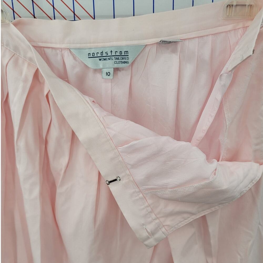 Nordstrom Vintage‎ Pink Short Sleeve Blouse Pleated Preppy Maxi Skirt Set Outfit - Picture 12 of 16